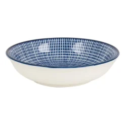 Xenos Sushi Servies|Tapasservies-Schoteltje blue print - stripes - ⌀9.5 cm
