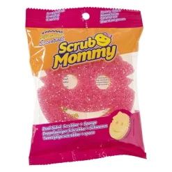 Xenos Schuursponsjes-Scrub mommy - roze - ø10.7 cm