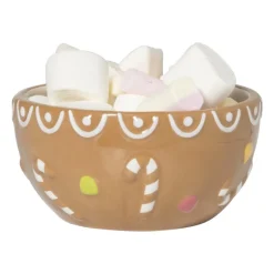 Xenos Schalen-Serveerschaaltje gingerbread - bruin - ø14x6.9 cm
