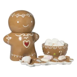 Xenos Schalen-Serveerschaaltje gingerbread - bruin - ø14x6.9 cm