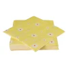 Xenos Servetten-Servet bloem - geel/oranje - set van 12 - 33x33 cm