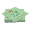 Xenos Kersttafelkleden-Servet mistletoe - groen - 33x33 cm