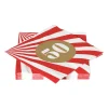 Xenos Papieren Servetten|Verjaardagen-Servetten 50 jaar - rood - set van 20