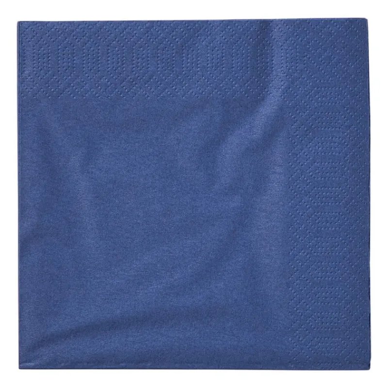 Xenos Papieren Servetten|Servetten-Servetten donkerblauw - 33x33 cm - set van 20