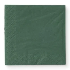 Xenos Papieren Servetten|Servetten-Servetten donkergroen - 33x33 cm - set van 20