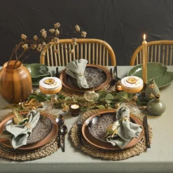Xenos Kerst|Servetten-Servetten groen - set van 2 - 40x40 cm