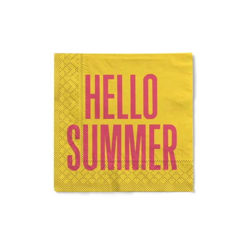 Xenos Papieren Servetten-Servetten hello summer - multikleur - set van 20