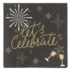 Xenos Servetten-Servetten let's celebrate - papier - 33x33 cm