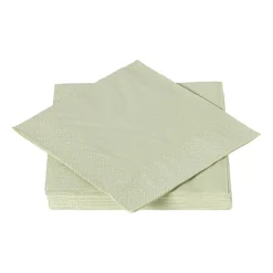 Xenos Papieren Servetten|Servetten-Servetten lichtgroen - 33x33 cm - set van 20