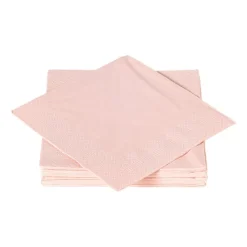 Xenos Papieren Servetten|Servetten-Servetten lichtroze - 33x33 cm - set van 20