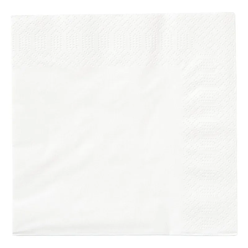 Xenos Papieren Servetten|Servetten-Servetten wit - 33x33 cm - set van 20