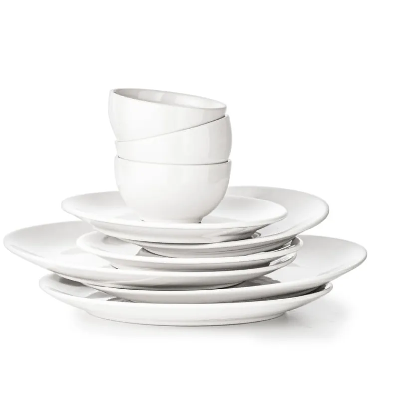 Xenos Serviessets-Serviesset - 16 delig - rond - wit - 4 persoons