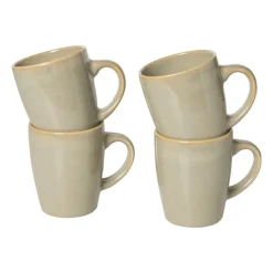 Xenos Serviessets-Serviesset - beige - 16-delig - 4 persoons - reactive glaze