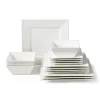Xenos Serviessets-Serviesset - 16-delig - vierkant - wit - 4 persoons