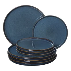 Xenos Serviessets|Kerstservies-Serviesset 20-delig - blauw - 4 persoons