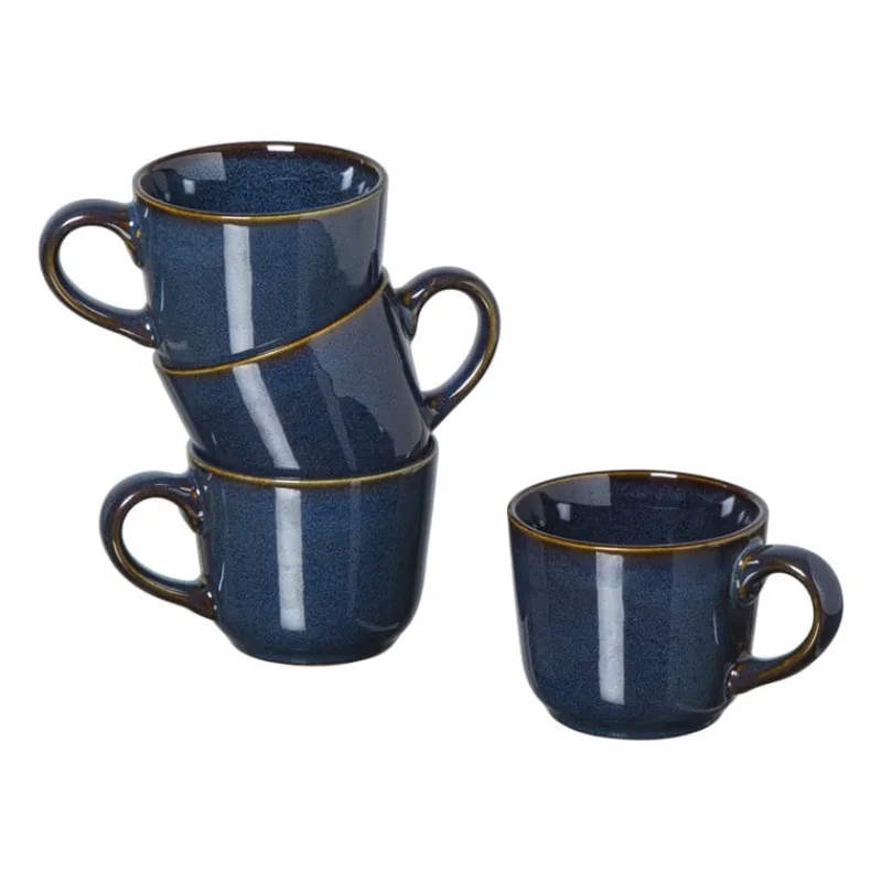 Xenos Serviessets|Kerstservies-Serviesset 20-delig - blauw - 4 persoons