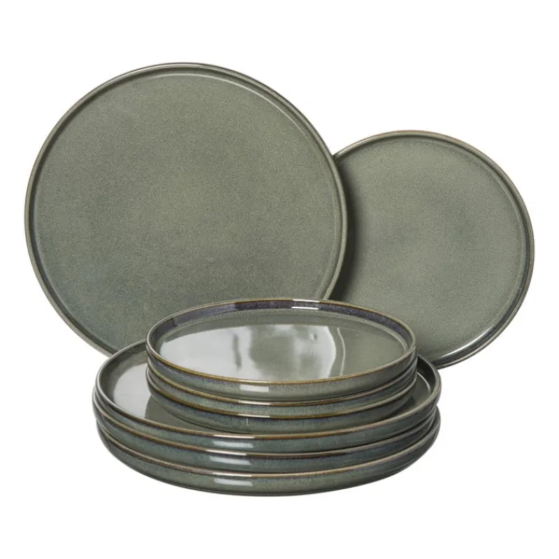 Xenos Serviessets|Kerstservies-Serviesset 20-delig - groen - 4 persoons