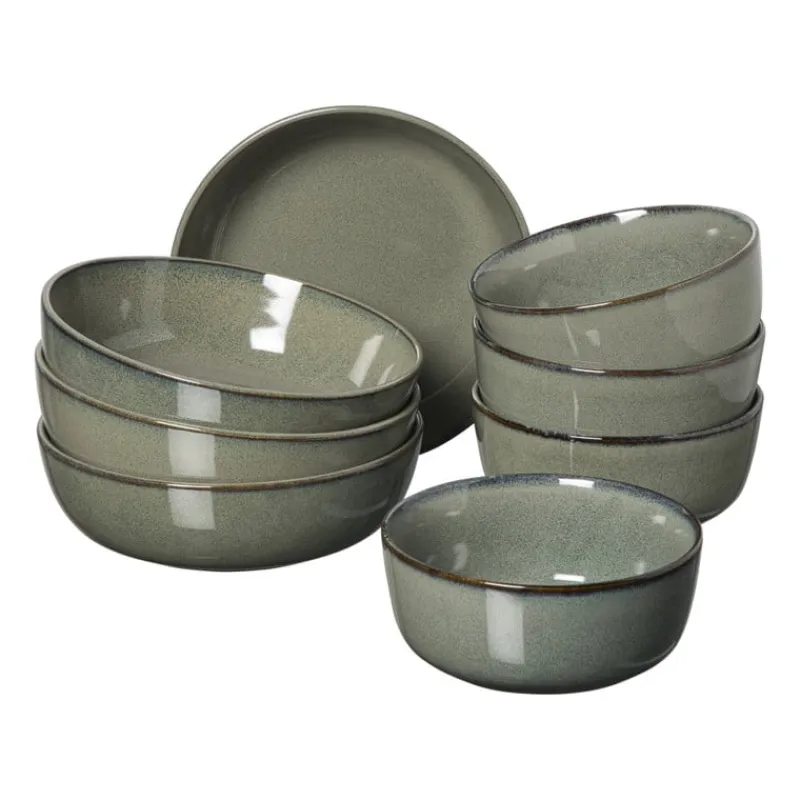 Xenos Serviessets|Kerstservies-Serviesset 20-delig - groen - 4 persoons