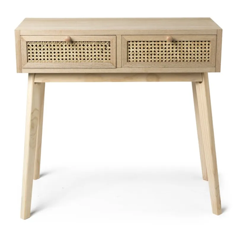 Xenos Sidetables-Sidetable Java met laden - bruin - 77.5x80x30 cm