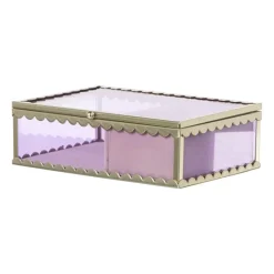 Xenos Sieraden Opbergen-Sieradendoos - paars - 4.7x15x11 cm