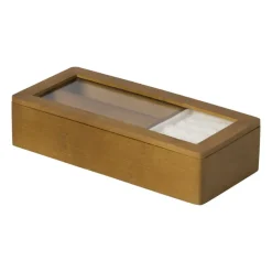 Xenos Sieraden Opbergen-Sieradendoos met teddy - bruin/wit - 3 vakken