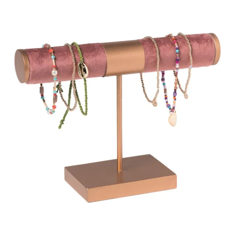 Xenos Sieraden Opbergen-Sieradenrek - roze - 14.5x14.5x7 cm