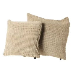 Xenos Kussens-Sierkussen met blokjes - beige - 45x45 cm