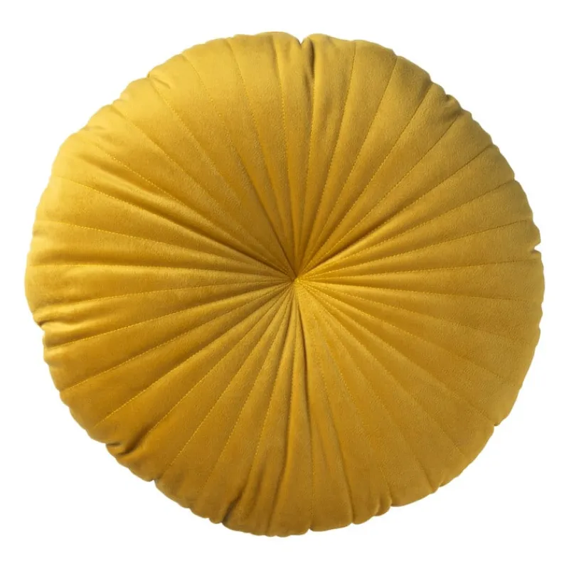 Xenos Kussens-Sierkussen rond - okergeel - ø45 cm