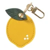 Xenos Selutelhangers-Sleutelhanger citroen - geel/groen - ø4.7x6.3 cm