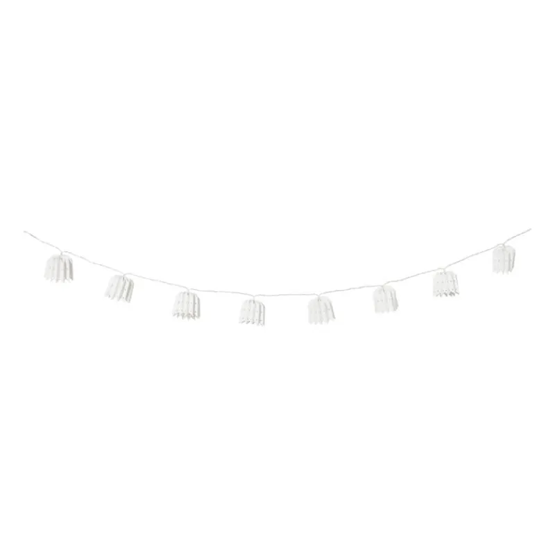 Xenos Lichtslingers-Slinger papier - wit - 175 cm