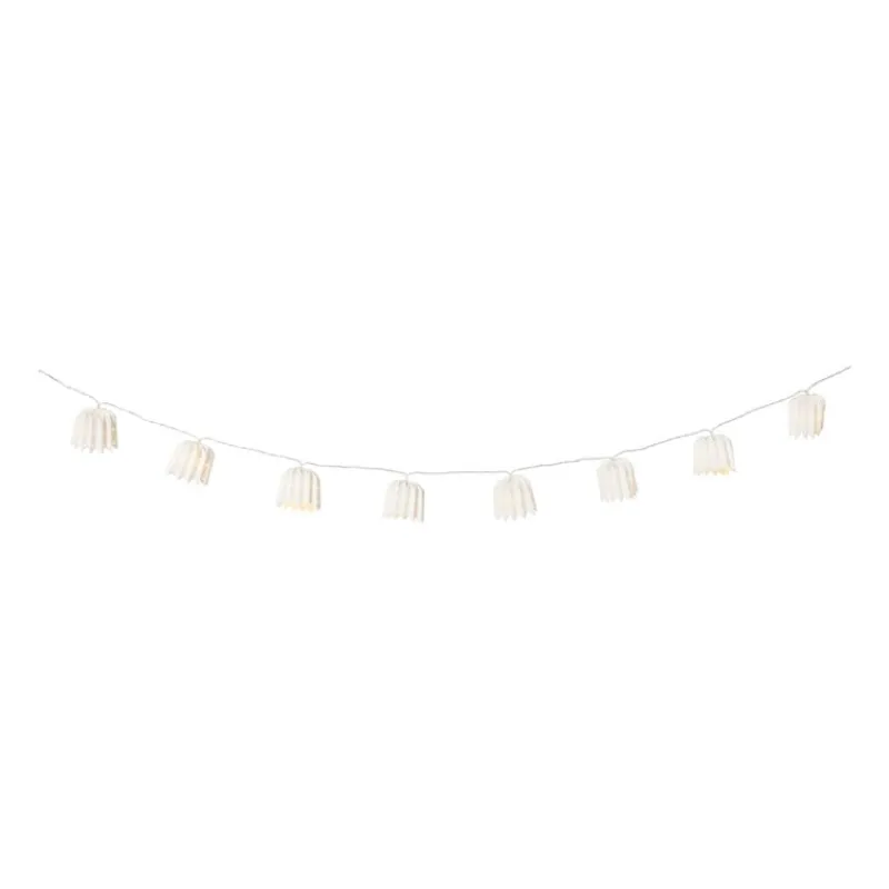 Xenos Lichtslingers-Slinger papier - wit - 175 cm