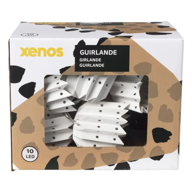 Xenos Lichtslingers-Slinger papier - wit - 175 cm