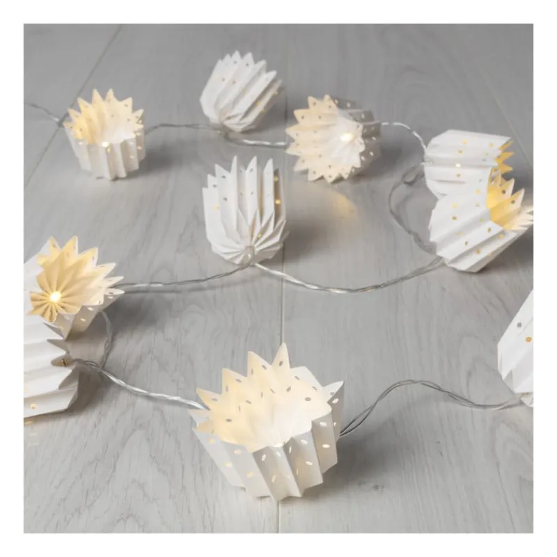 Xenos Lichtslingers-Slinger papier - wit - 175 cm