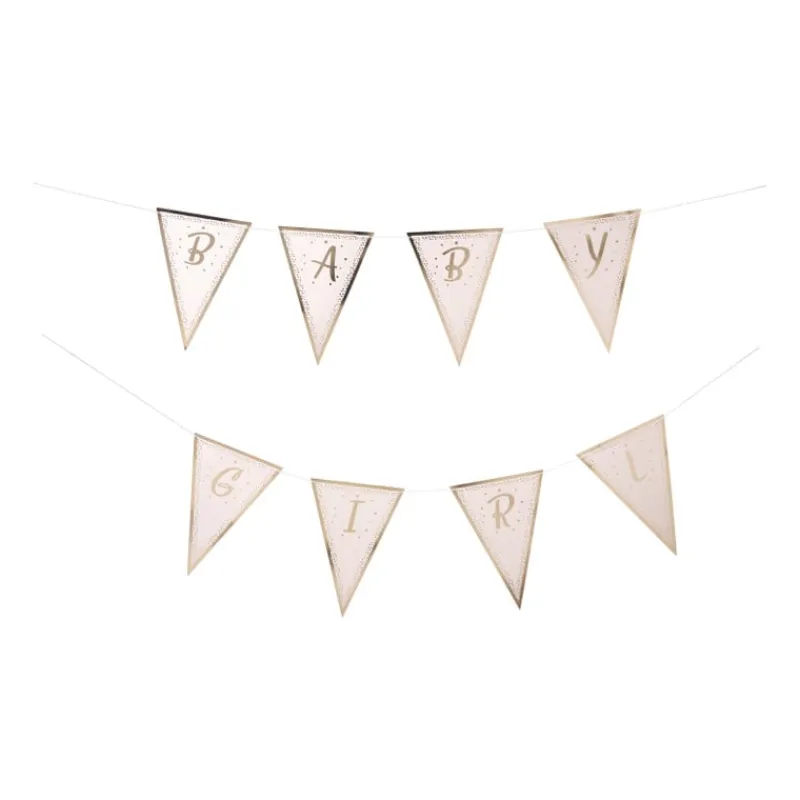 Xenos Babyshower-Slinger baby girl - roze/goud - 2x200 cm