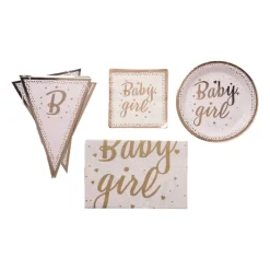 Xenos Babyshower-Slinger baby girl - roze/goud - 2x200 cm