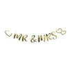 Xenos Bruiloft|Slingers-Slinger mr. and mrs. - goudkleurig - 2 meter