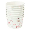 Xenos Wegwerpservies|Kinderfeestjes-Snackcups regenboog - set van 8