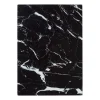 Xenos Snijplanken-Snijplank marmeren look - zwart - 30x42x0.04 cm