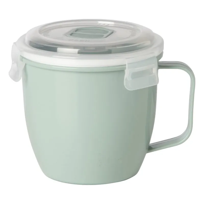 Xenos Bewaardozen|Magnetrondozen-Soepbakje voor magnetron - 620 ml - groen