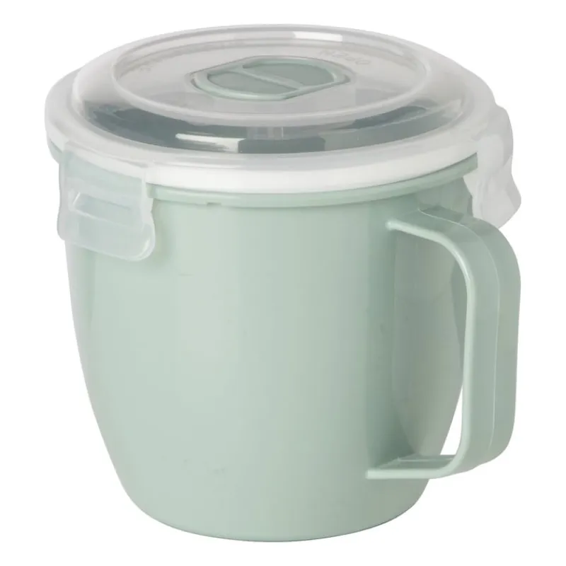 Xenos Bewaardozen|Magnetrondozen-Soepbakje voor magnetron - 620 ml - groen