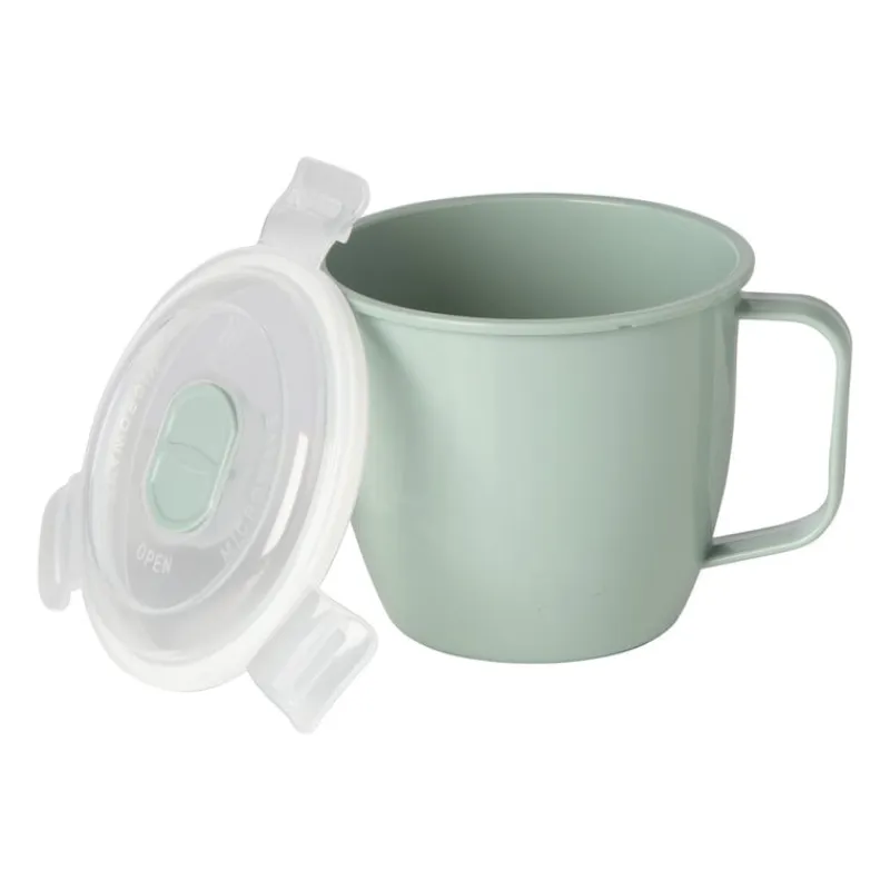 Xenos Bewaardozen|Magnetrondozen-Soepbakje voor magnetron - 620 ml - groen