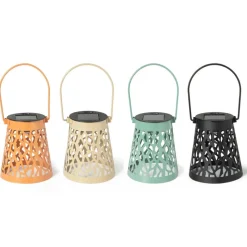 Xenos Solar Verlichting-Solar hanglampje - beige - ø9x10 cm
