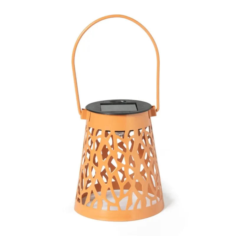 Xenos Solar Verlichting-Solar hanglampje - oranje - ø9x10 cm