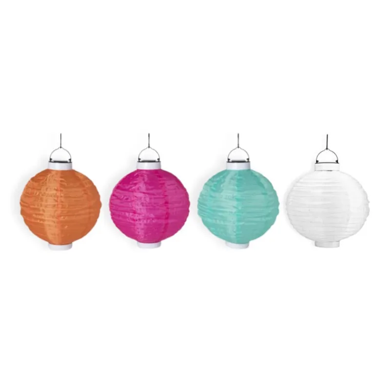 Xenos Lampionnen|Bruiloft-Solar tuinlampion - groen - ø25 cm