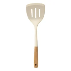 Xenos Keukengerei-Spatel met gleuf - wit - 34 cm