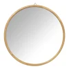 Xenos Wandspiegels-Spiegel Lindt - rond - bruin - ø60 cm