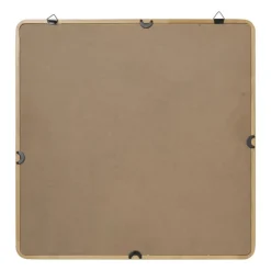 Xenos Wandspiegels-Spiegel Lindt - vierkant - bruin - 60x60 cm