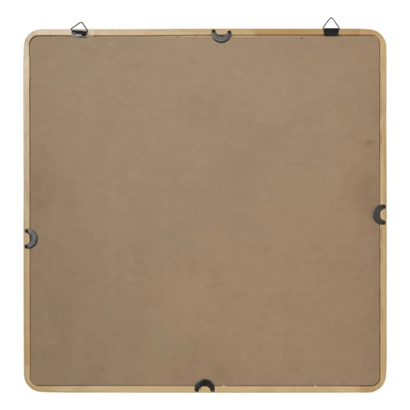 Xenos Wandspiegels-Spiegel Lindt - vierkant - bruin - 60x60 cm