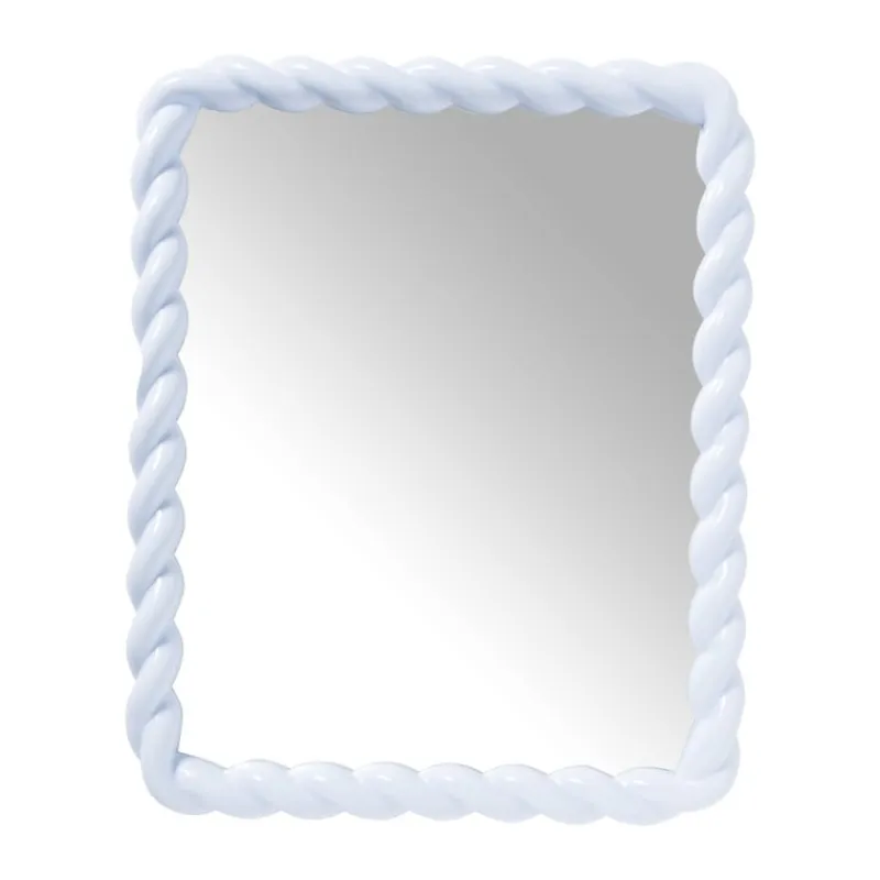 Xenos Wandspiegels-Spiegel twist - blauw - 53x43 cm