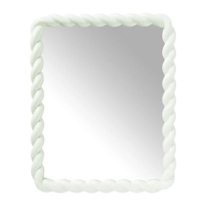 Xenos Wandspiegels-Spiegel twist - groen - 53x43 cm
